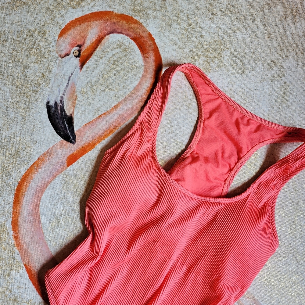 NWT The Bikini Lab One Piece Swim Suit Coral XL
